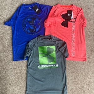 Under Armour tees boys Medium NWT tshirts short sleeve